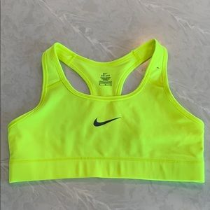 Nike sports bra neon yellow